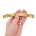 thumbnail image 6 of Zoyueyie Stretch Stainless Steel Watch Band, Delicate Elastic Watch Strap, Flexible Expansion Replacement Strap, Comfortable Watch Band for Men Daily Watch Wearing Golden ( 18MM ), 6 of 10