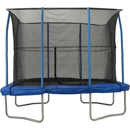 Jumpking 7 x 10-Foot Rectangular Trampoline, with Enclosure, Blue