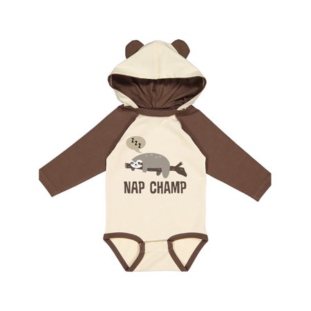 

Inktastic Sloth Nap Champ New Baby Gift Baby Boy or Baby Girl Long Sleeve Bodysuit