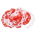 thumbnail image 1 of Plastic Chain Links, 1.9-Inch 25 Foot Barrier Chain, Red/White, 1 of 7