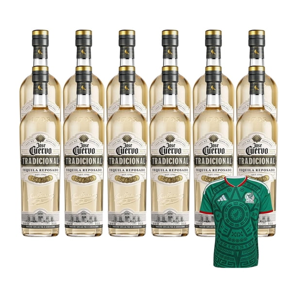 12 Tequila Jose Cuervo Tradicional Reposado 950 ml + Jersey Verde
