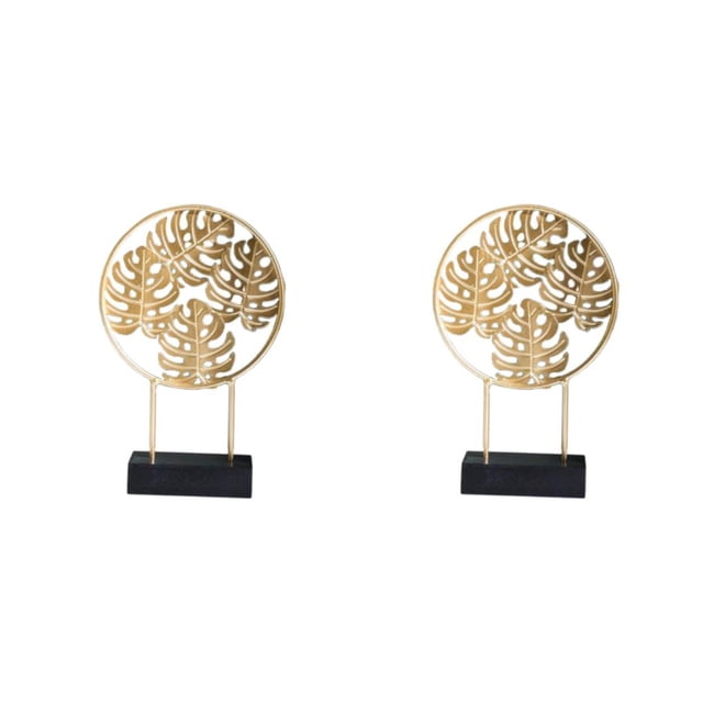 maskred Contemporary Nordic Home Office Desktop Decor with Iron Accessories Gold S 2Set