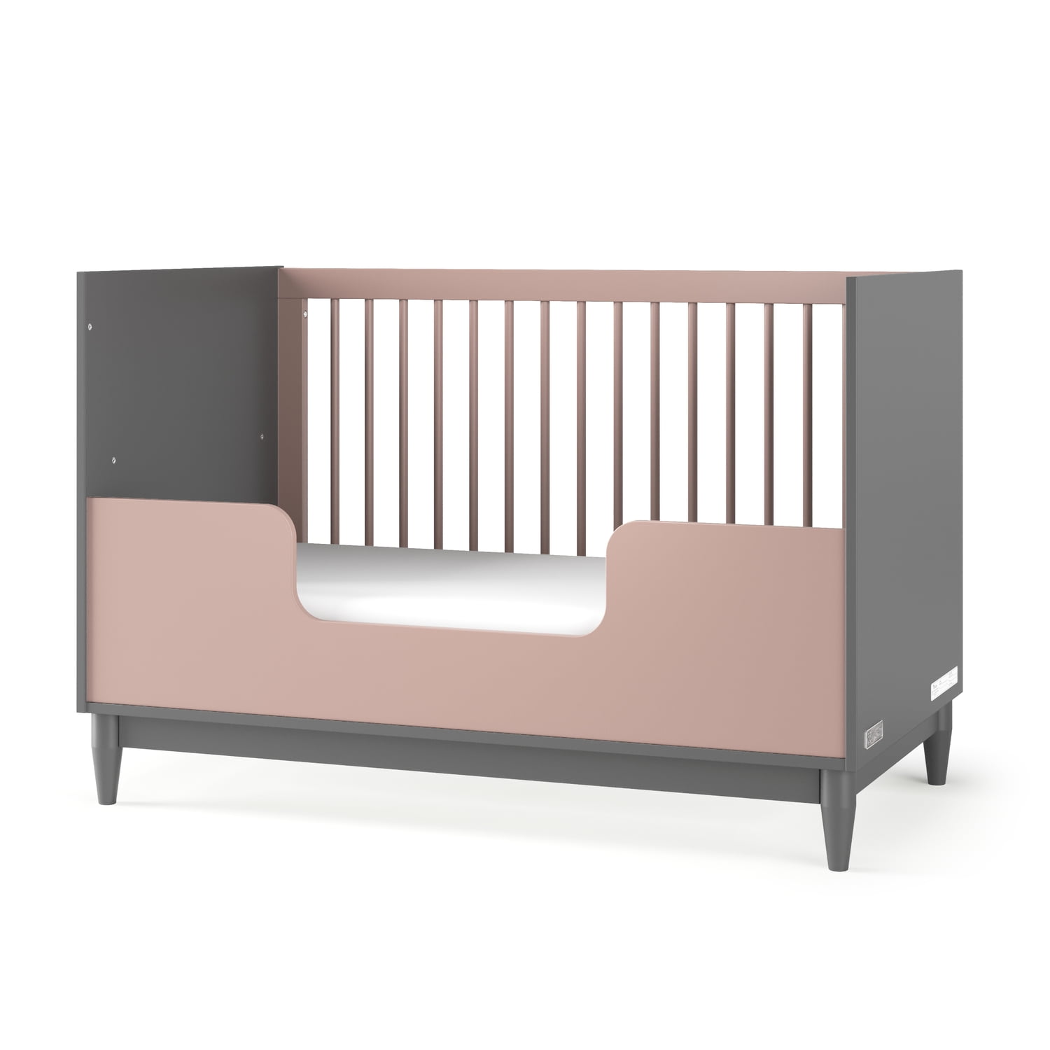 Child Craft Toddler Guard Rail for Wynwood Crib Conversion, Durable MDF Construction, Rose Graphite