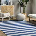 thumbnail image 3 of nuLOOM Gracen Cotton Stripe Area Rug, 6' x 9', Blue, 3 of 9