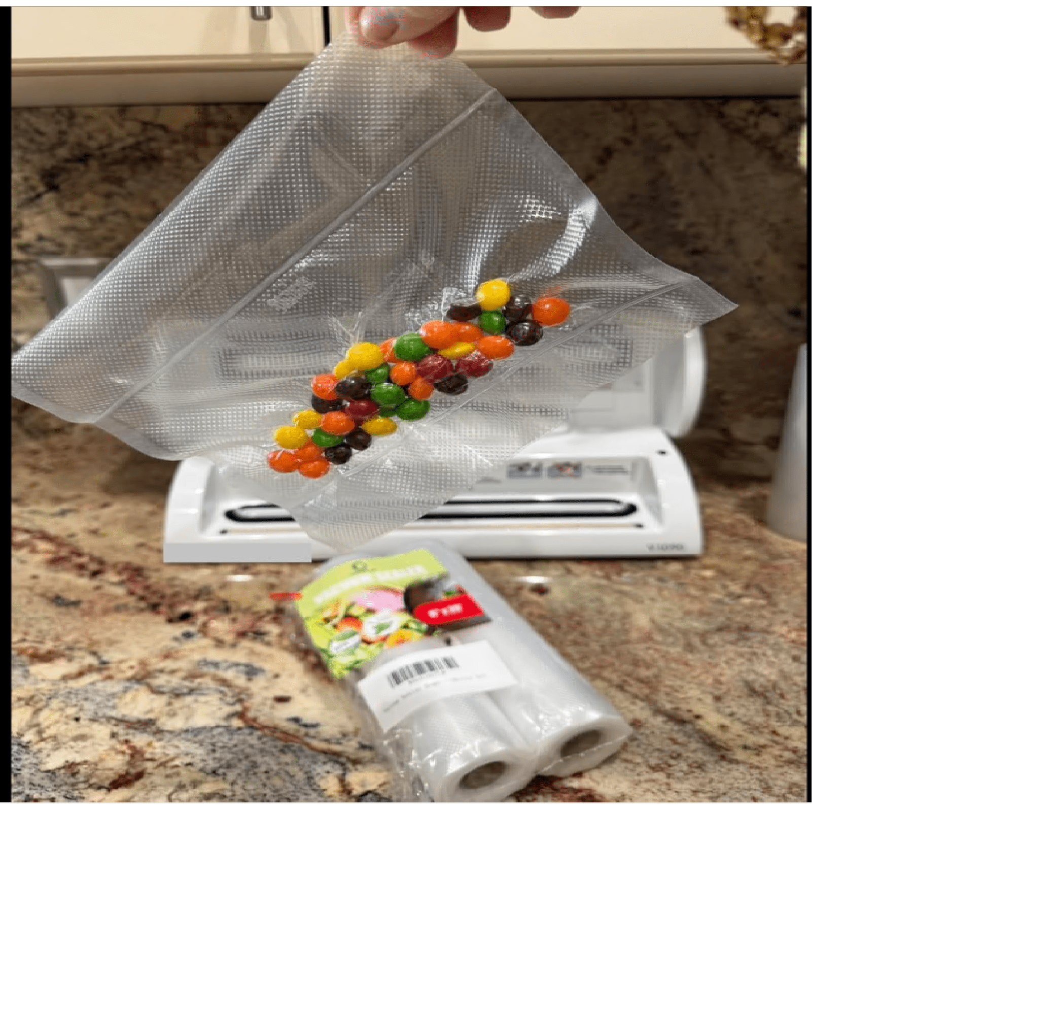 Vacuum Sealer Rolls 3 Pack (8" x 20'), BPA-Free Heavy Duty Food Storage Vacuum Bags Rolls, Custom Cut Vacuum Seal Bags Compatible with Most Vacuum Sealers Comfort Ope