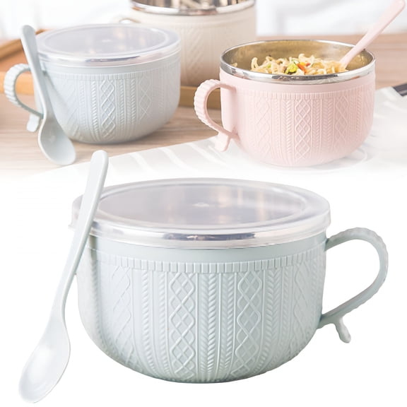 ACDANC Soup Bowls with Lids and Handles 30 Oz Microwave Safe Ceramic Soup Mug Microwavable Ramen Containers with Lids Large Colorful Cups for Noodle Cereal Kitchen Soup Mugs with Handles