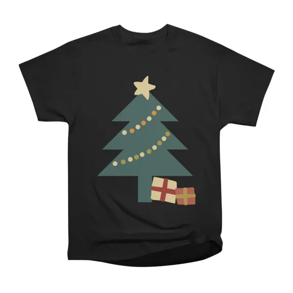 Decorated Christmas Tree with Gifts T-Shirt Tee Gift For Him Merch For Her Apparel For Fri