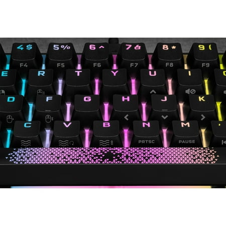 CORSAIR - K65 RGB Mini Wired 60% Mechanical Cherry MX SPEED Linear Switch Gaming Keyboard with PBT Double-Shot Keycaps - Black