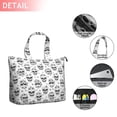 thumbnail image 2 of White Floral Skull Pattern Travel Tote Bags for Women Carry On,Large Weekender Bags for Women Travel,Multi Functional Duffle Bag for Work,Shopping,Sports, 2 of 5