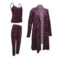 thumbnail image 3 of Pijama New York City Talla CH con Bata de Flores Vino, 3 of 4