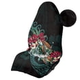thumbnail image 4 of KUIFORTI Waterproof Car Seat Towel Cover, for Gym Workout Beach Hiking, Non-Slip Washable Universal Fit, Fits Cars, SUVs, Trucks, Turtle Floral Print Front Seat Protector, 4 of 7