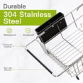 thumbnail image 2 of Xrg Dish Drying Rack in Sink, Expandable Stainless Steel Dish Drainers for Kitchen Counter, Dish Dryer Rack for ide Sink, Over The Sink Dish Racks with Utensil Holder, Silver, 2 of 9
