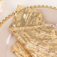 thumbnail image 6 of Balsa Circle 20x20 in Champagne Wavy Embroidered Sequin Tulle Net Fabric Table Napkin Party Events Decorations Supplies, 6 of 8