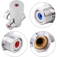 thumbnail image 3 of G1/2 Automatic Faucet Temperature Control Mixer Tap Hot Cold Water Mixer 3 Ways Thermostatic For Wash Basin Water Toilet, 3 of 8