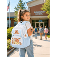 thumbnail image 2 of Capybara Theme Backpack for Girls Cute Girls Backpack Kawaii Bookbag for Girls Kingdergarten Teens Elementary School Student, 2 of 8
