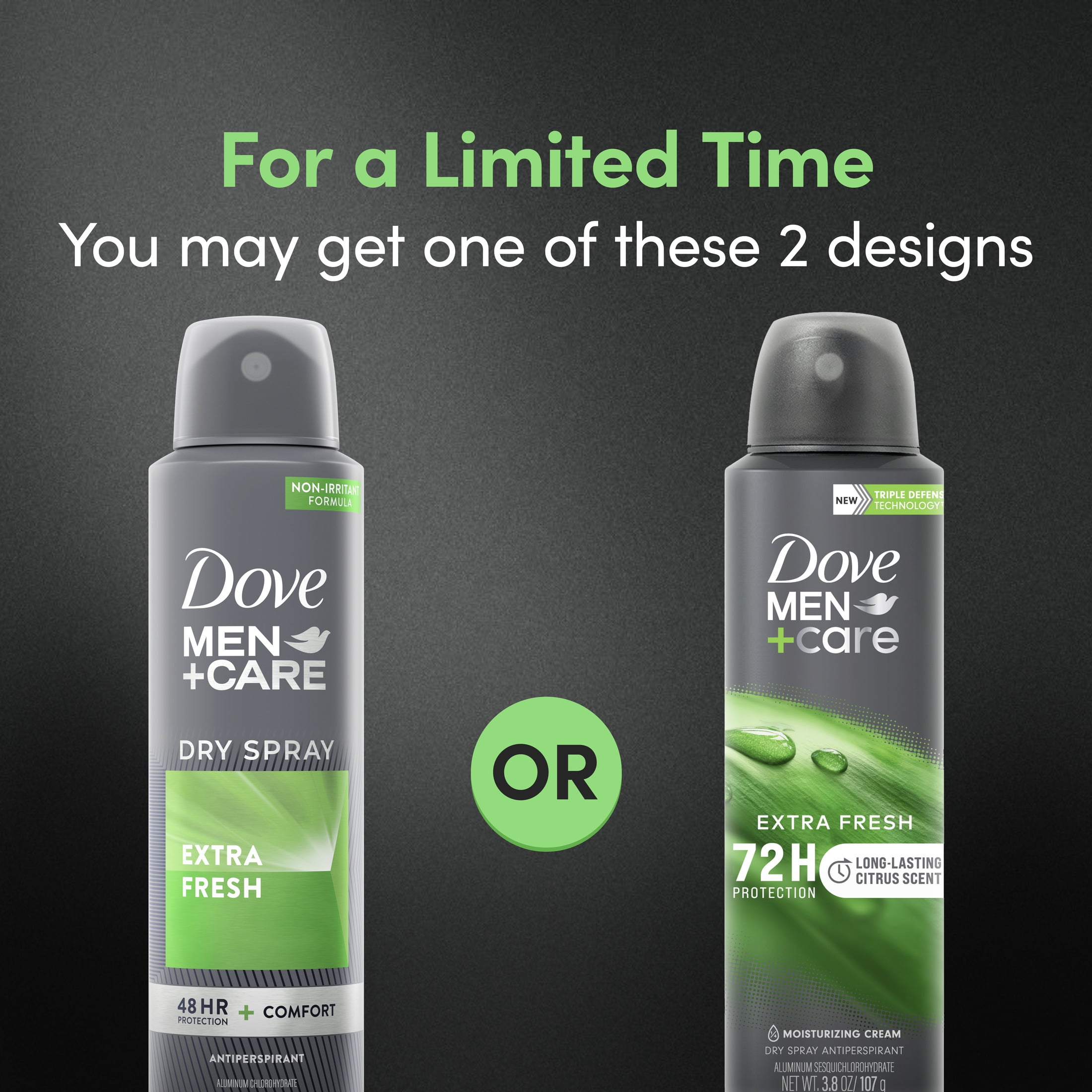 Dove Men+Care Extra Fresh Long Lasting Antiperspirant Deodorant Dry Spray, Citrus, 3.8 oz