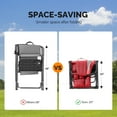 thumbnail image 7 of Ktaxon 1Pc Camping Chairs, Heavy Duty Folding Directors Chair with Side Table & Carry Bag, Fishing Seating for Adult, Suitable for Beach Picnic Lawn, Red, 7 of 7