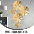 thumbnail image 7 of Homoyoyo Set of 6 Golden Sunburst Metal Wall Art Sculptures for Living Room Home Decor Modern Disc Design, 7 of 7