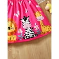 thumbnail image 6 of Toddler Girls Dress 12 Months Girls Summer Dress 18 Months Girls Sleeveless Animals Print Dress Sundress Rose Red, 6 of 6
