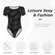 thumbnail image 4 of Fotbe White Pineapples Body de Mujer con Cuello Redondo y Mangas Cortas, Sin Mangas Ajustado, Suave, Cómodo y Básico-Small, 4 of 7