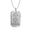 Military Chain (Gold), variant on Ten Commandments English Clear Dog Tag Necklace Stainless Steel 24" Chain Silver Tone or Gold Tone