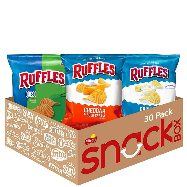 Ruffles Potato Chips, Variety Pack, 30 pk.