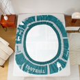 thumbnail image 6 of Homewish Football Rugby Teens Twin Sheet Sets, Modern Sports Athlete Twin Fitted Sheet, Teal Cartoon Helmet Flat Sheet, Super Cozy Room Decor, 3-Piece, 6 of 8