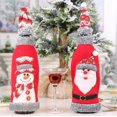 thumbnail image 3 of 2pcs Christmas Wine Bottle Covers Santa Snowman Christmas Party Holiday Dinner Table Decoration, 3 of 4