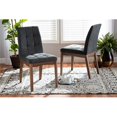 thumbnail image 1 of Wholesale Interiors RDC714-Dark Grey-Walnut-DC Baxton Studio Tara Mid-Century Modern Transitional Dark Grey Fabric Upholstered & Walnut Brown Finished Wood 2 Piece Dining Chair Set, 1 of 1