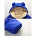 thumbnail image 5 of Canrulo Infant Toddler Kids Baby Boy Girl Bear Hooded Coat Winter Thick Jacket Winter Outwear Royal Blue 18-24 Months, 5 of 7