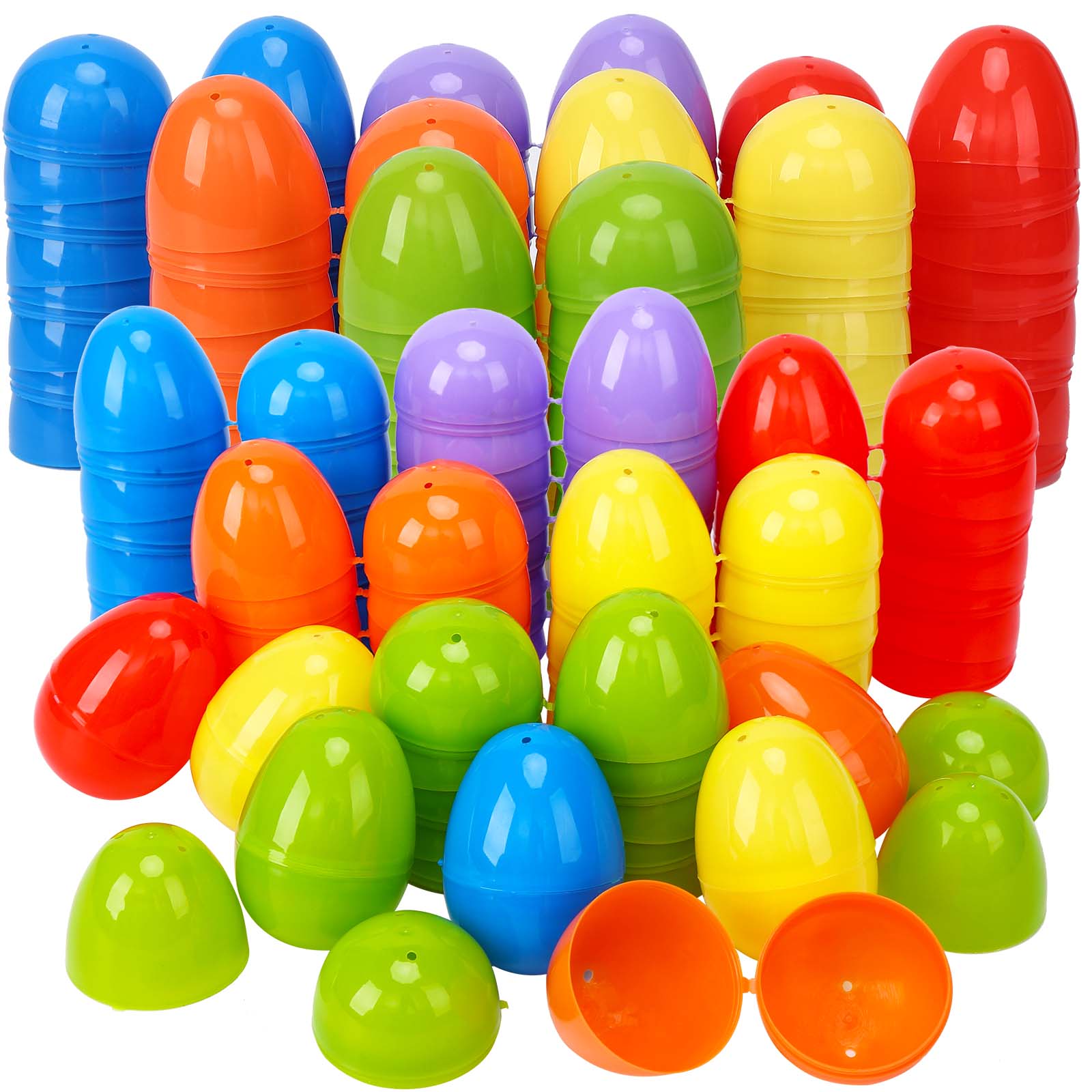 DSstyles Fillable Easter Eggs 2.4“ Fillable Easter Eggs for Easter Hunt