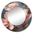 thumbnail image 2 of Designart "Pink White Magnolias Elegance Landscape Floral Beauty" Floral Rund Mirror For Wall Decor - Large Pink Round Printed Mirror - Traditional Round Mirror 29" x 29" Inch, 2 of 5