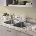 thumbnail image 2 of American Standard Colony Pro Drop-In Stainless Steel 32.36 in. 3-Hole Double Bowl Kitchen Sink Kit, 2 of 2