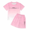 thumbnail image 6 of Tiijoy Girls Summer Casual Outfits Gradient Short Sleeve T-Shirt Shorts Set, Sizes 13-14, 6 of 6