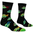 thumbnail image 3 of Cool Socks, Men's Funny Novelty Socks, Retro Turtle Heads Crew, Adult Large, 3 of 6