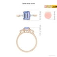 thumbnail image 5 of Angara Natural 1.5 Ct. Tanzanite with Diamond Classic Ring in 14K Rose Gold for Women (Ring Size: 3), 5 of 10