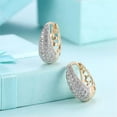 thumbnail image 5 of QQTDFG Fashion Earrings Jewelry Zirconia Earrings 18K Gold Filled Women Earrings A03-White GOLD, 5 of 6
