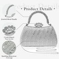 thumbnail image 4 of Kwuty Clutch Purses for Women Rhinestone Formal Evening Bag Sparkly Diamond Handbag for Cocktail Prom Party Wedding, 4 of 6