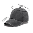 thumbnail image 3 of HJYCHN Womens Hats Washed Denim With Printed Design For Adjustable Unstructured Hat 1946 Mens Baseball Cap Black One Size, 3 of 3