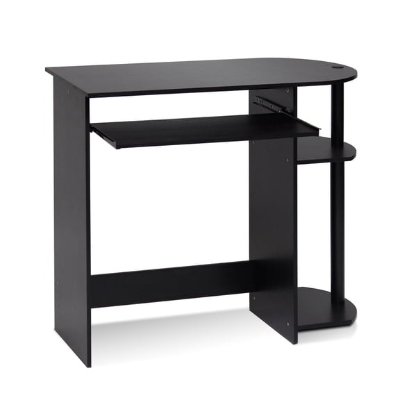 Home Desk, 23.6" Wide Gaming Desk with Keyboard Tray, Computer Desk, Office Writing Desk for Home Office, Bedroom, Black