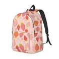 thumbnail image 2 of Balery Strawberry Vintage Canvas Backpack for Men and Women - Large Capacity, Durable Travel Laptop Bag for School, Work, Hiking, and Outdoor Activities, 2 of 7