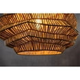 thumbnail image 6 of ELE Light & Decor Cone Rattan Pendant Light with Herringbone Weave in Brown, 6 of 14