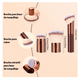 thumbnail image 5 of Set 7 Brochas Maquillaje Profesional Alto Nivel Belug, Color Marrón, 5 of 5