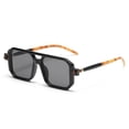 thumbnail image 2 of Gafas de sol cuadradas con doble puente para hombre y mujer, lentes con degradado, UV400, polígono Retro, 2 of 5