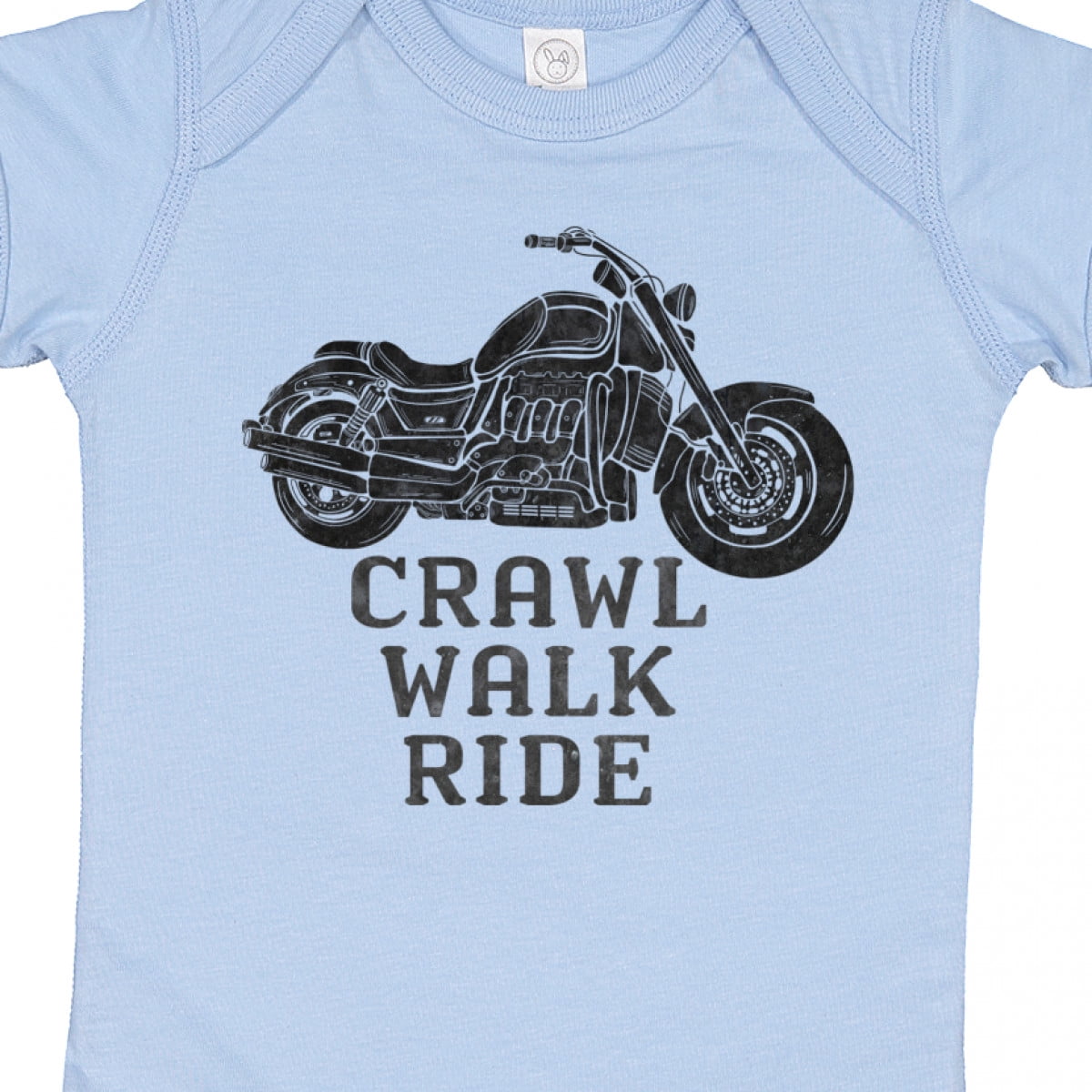 Inktastic Crawl Walk Ride Motorcycle Boys or Girls Baby Bodysuit