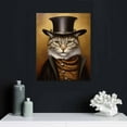 thumbnail image 5 of ONETECH  Cat Dressed Cowboy Wall Art Cute Pet Decor Animal Canvas Print Vintage Painting Canvas Cat Lover Wall Decor for Living Room Bathroom Bedroom Home, 5 of 5