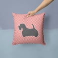thumbnail image 2 of Carolines Treasures BB3669PW1414 Scottish Terrier Checkerboard Pink Fabric Decorative Pillow, 2 of 4