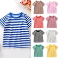 thumbnail image 6 of MUXiin T-Shirt for Boys Short Sleeve Plain Cotton Classic Summer Casual Stripe, 6 of 6
