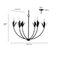 thumbnail image 2 of 12706-MB Millennium Lighting Primrose - 6 Light Chandelier-22.75 Inch Tall and 30.5 Inch Wide-Matte Black Finish, 2 of 6