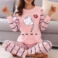 thumbnail image 4 of Autumn 2pieces Pyjamas Set Women Thin Sexy Sleepwear Lovely Home Suit 2023 Round Neck Girls Sleepwearlong Sleeve Pajamas, 4 of 4